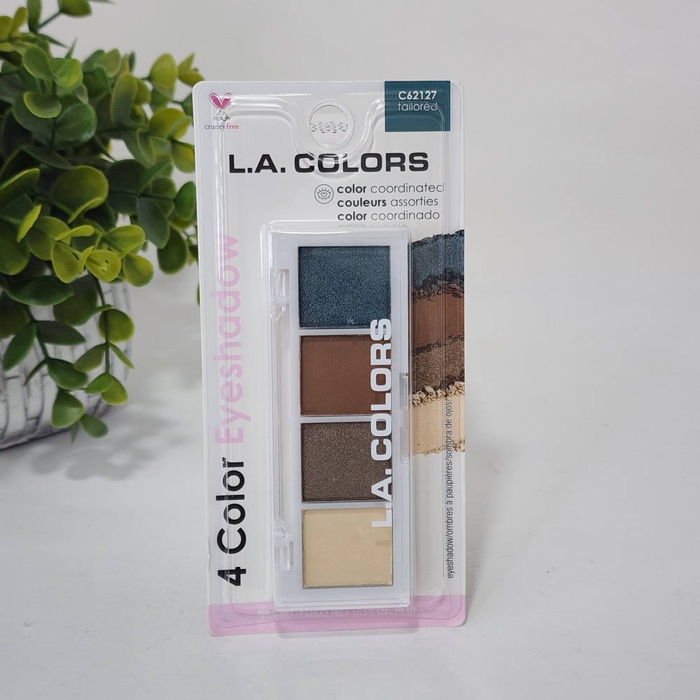 L. A. Colors 4 Color Eyeshadow Tailored Palette C62127 ~ New Unopened
